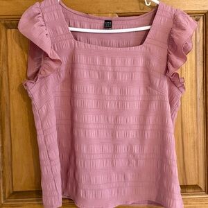 a new day Mauve Textured Blouse